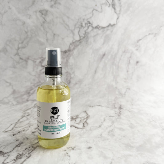 H2TBody handcrafted natural Lemongrass Lavender Peppermint body oil made in Canada